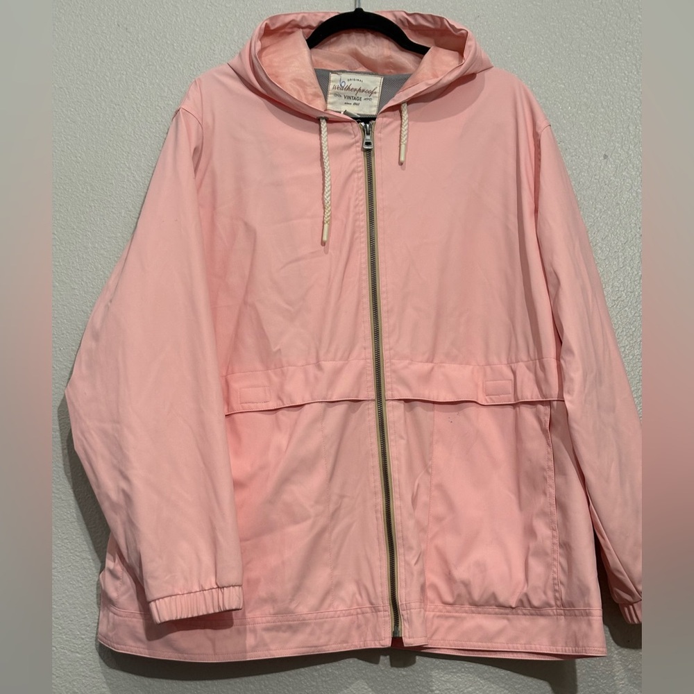 Weatherproof Pink Utility Jacket with Hood and‎ Zipper